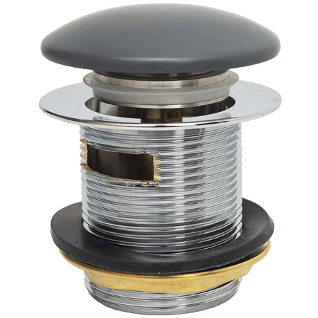 BC Designs Slotted Push Button Bath Waste 70mm Gun Metal WAS107GM