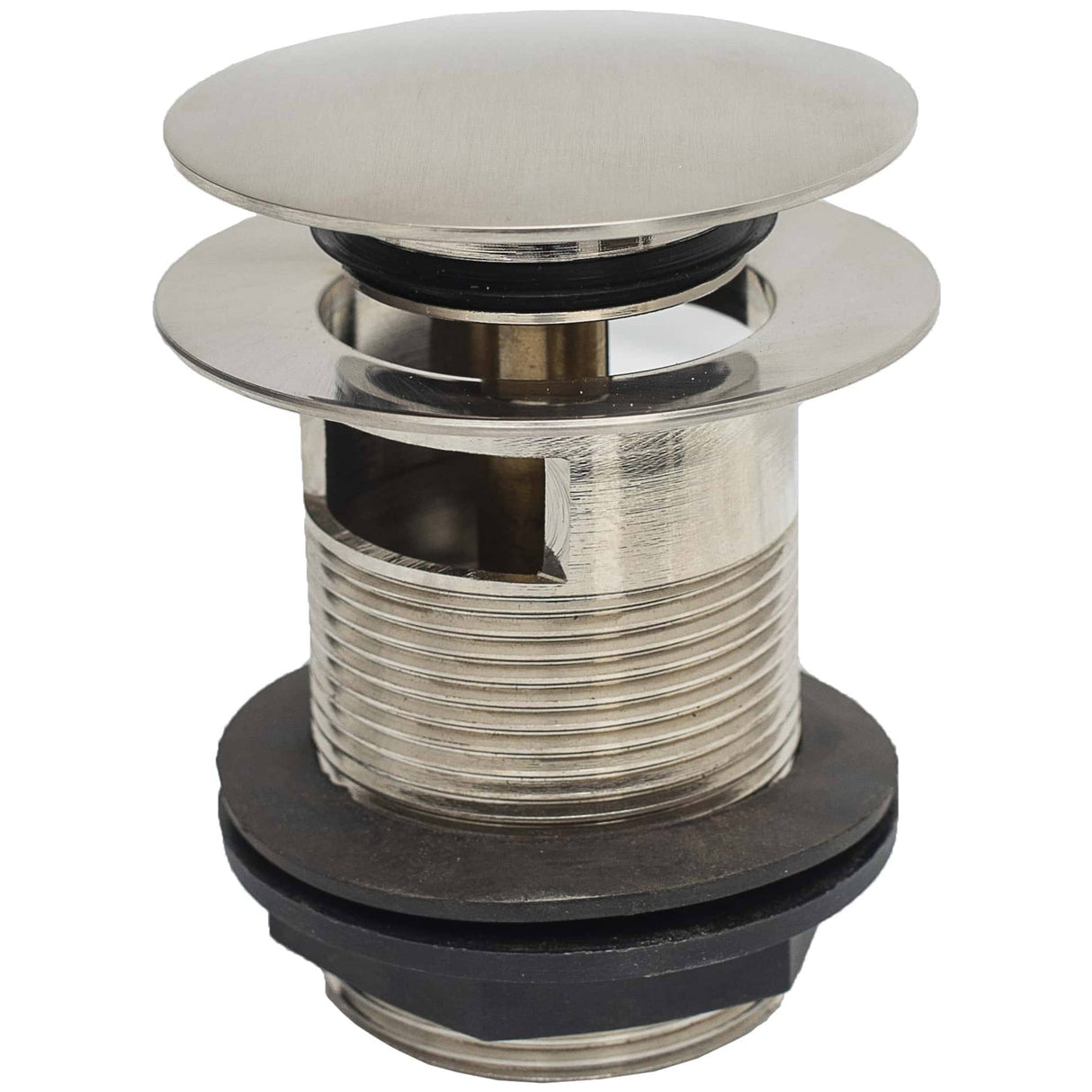 BC Designs Slotted Push Button Bath Waste 70mm Nickel WAS107N