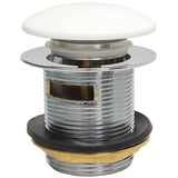 BC Designs Slotted Push Button Bath Waste 70mm Polished White WAS107PW