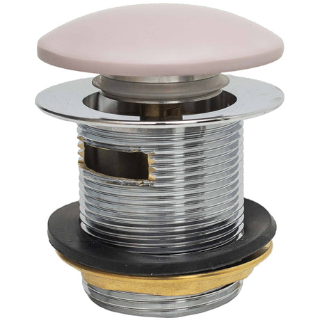 BC Designs Slotted Push Button Bath Waste 70mm Satin Rose WAS107R