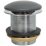 BC Designs Unslotted Push Button Bath waste 60mm Gun Metal WAS110GM