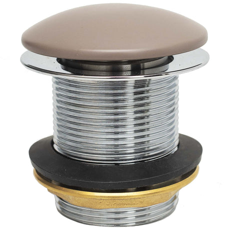 BC Designs Unslotted Push Button Bath waste 60mm Mushroom WAS110M