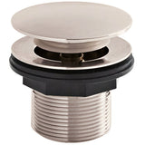 BC Designs Unslotted Push Button Bath waste 60mm Nickel WAS110N