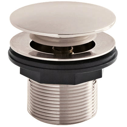 BC Designs Unslotted Push Button Bath waste 60mm Nickel WAS110N