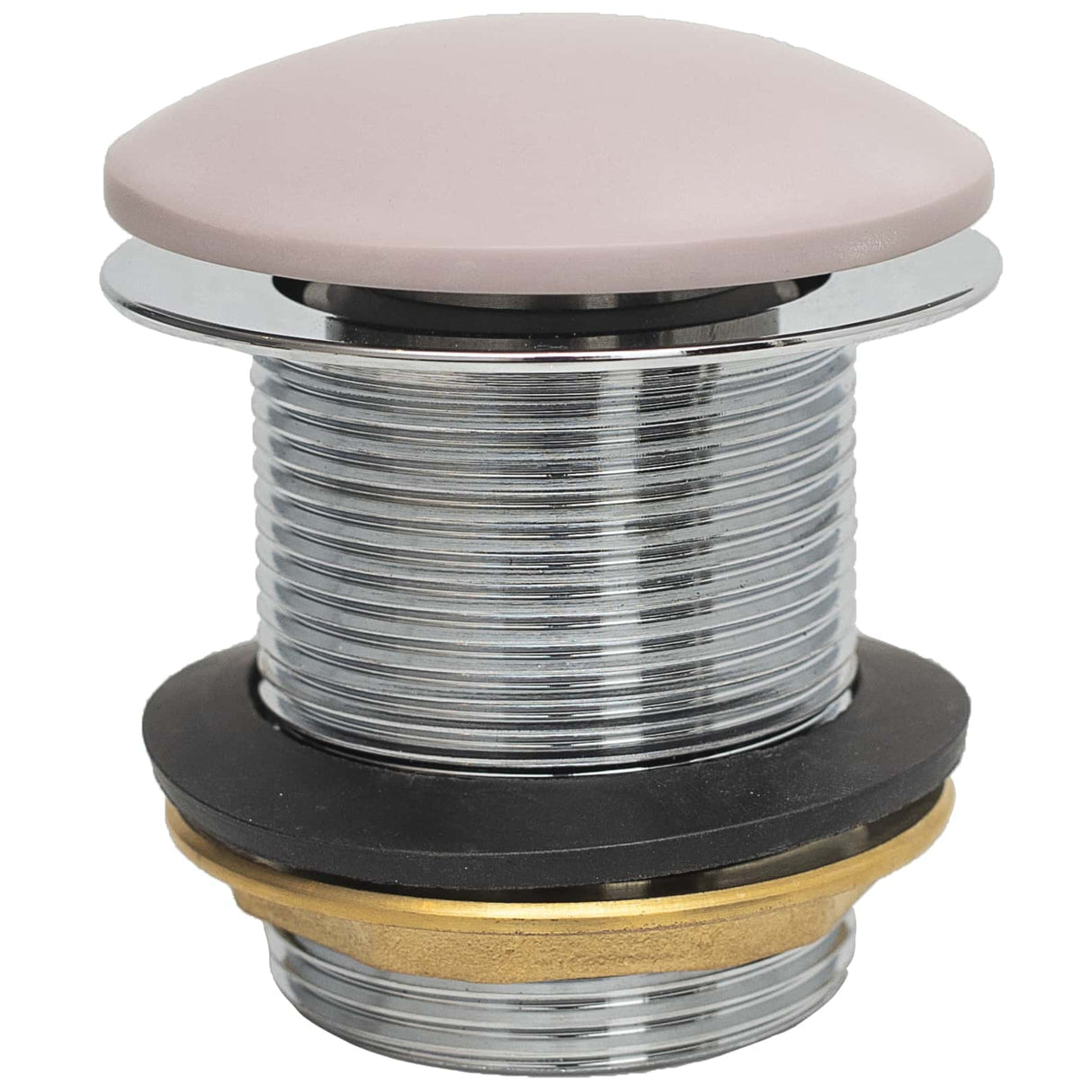 BC Designs Unslotted Push Button Bath Waste 60mm Satin Rose WAS110R