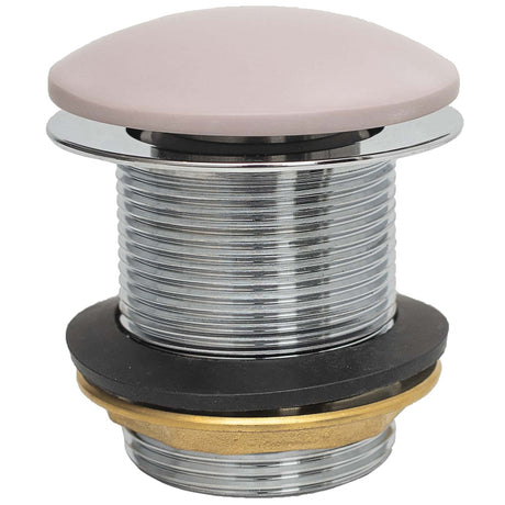 BC Designs Unslotted Push Button Bath Waste 60mm Satin Rose WAS110R