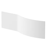 Nuie Acrylic B-Shaped Shower Bath Front Panel Gloss White WBB200