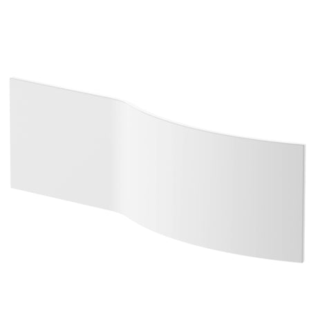 Nuie Acrylic B-Shaped Shower Bath Front Panel Gloss White WBB200