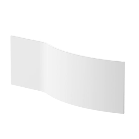 Nuie Acrylic B-Shaped Shower Bath Front Panel Gloss White WBB202