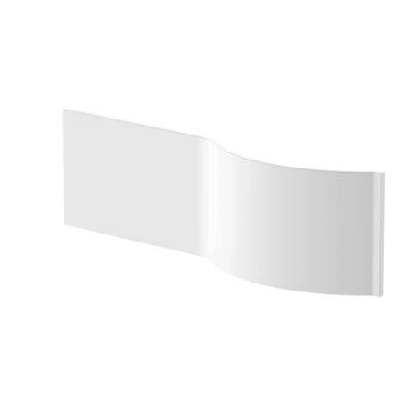 Nuie Acrylic P-Shaped Shower Bath Front Panel Gloss White WBP200