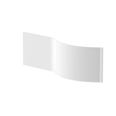 Nuie Acrylic P-Shaped Shower Bath Front Panel Gloss White WBP202