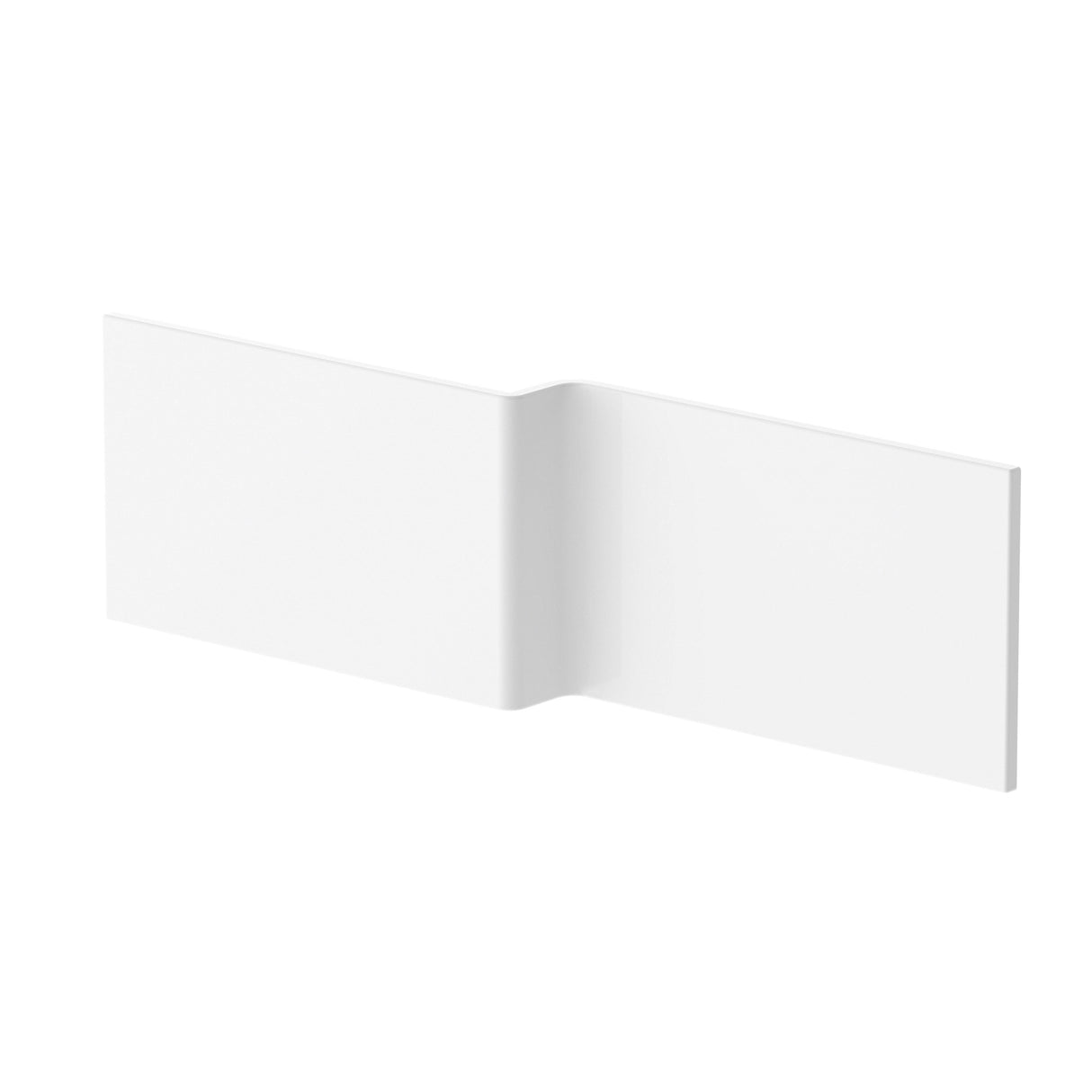 Nuie Acrylic L-Shaped Shower Bath Front Panel Gloss White WBS304