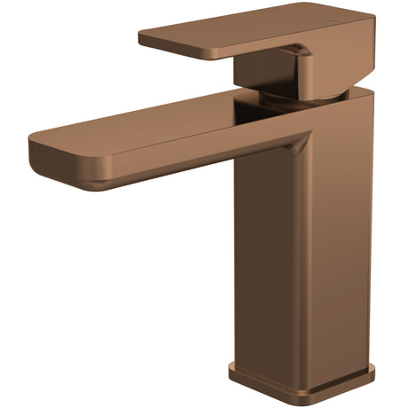Nuie Windon Mono Basin Mixer Tap with Waste Brushed Bronze WIN1505
