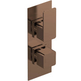 Nuie Windon 2 Outlet Thermostatic Concealed Shower Valve With Diverter Brushed Bronze WIN15TW02