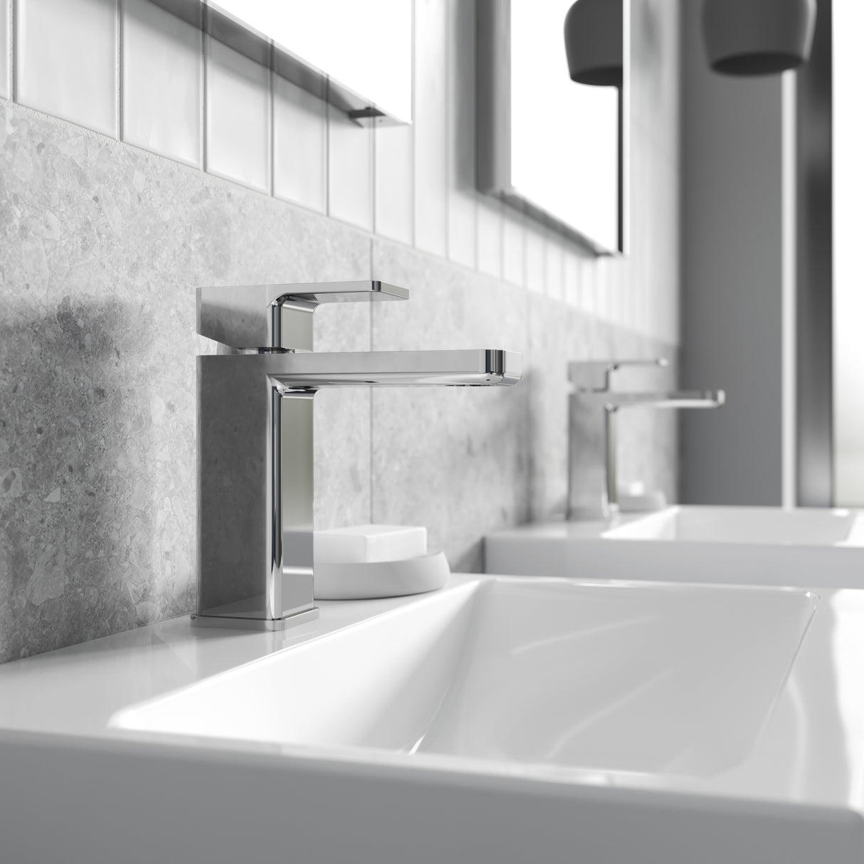 Nuie Windon Mono Basin Mixer Tap with Waste Chrome WIN305 LS