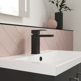Nuie Windon Mono Basin Mixer Tap with Waste Matt Black WIN405 LS