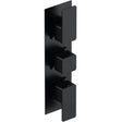 Nuie Windon 2 Outlet Thermostatic Concealed Shower Valve Matt Black WIN4TR02