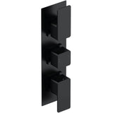 Nuie Windon 3 Outlet Thermostatic Concealed Shower Valve With Diverter Matt Black WIN4TR03