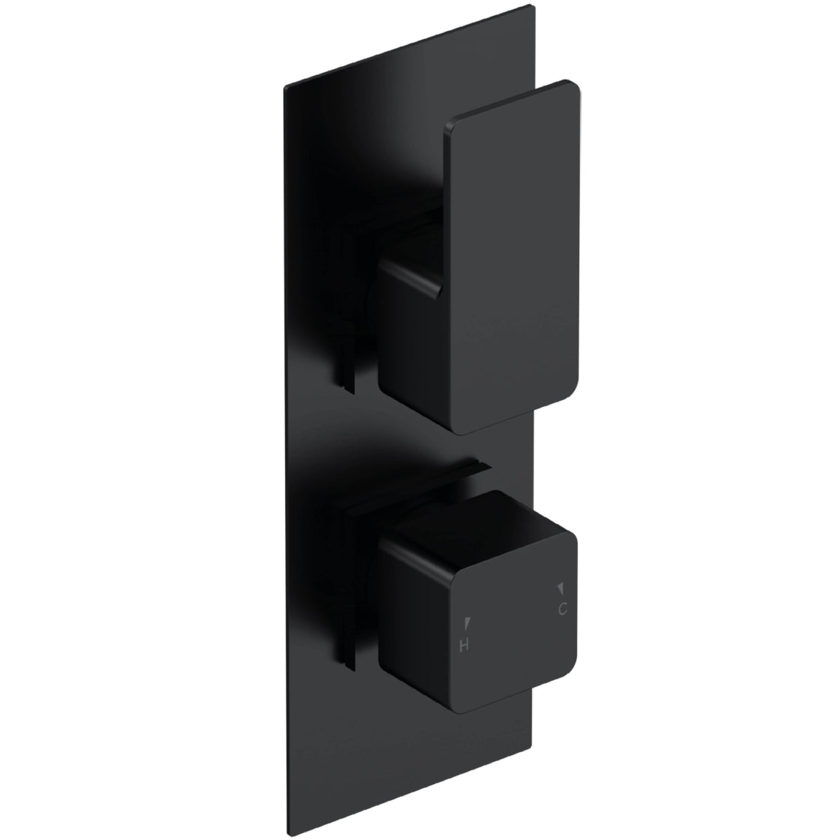 Nuie Windon 1 Outlet Thermostatic Concealed Shower Valve Matt Black WIN4TW01