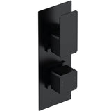 Nuie Windon 2 Outlet Thermostatic Concealed Shower Valve With Diverter Matt Black WIN4TW02