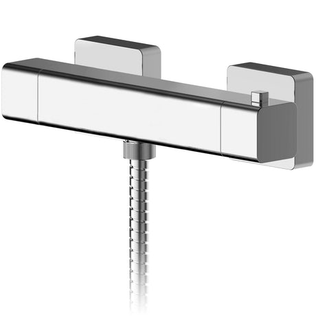 Nuie Windon Square Thermostatic Bar Shower Valve Chrome WIN503
