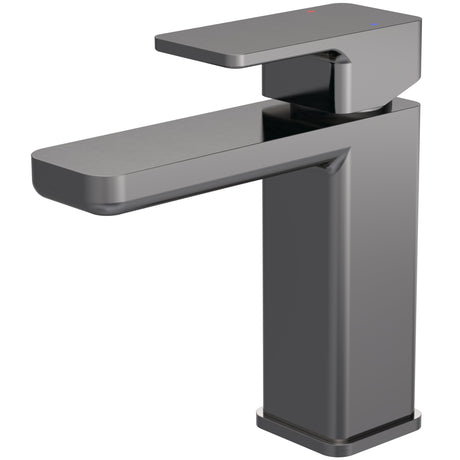 Nuie Windon Mono Basin Mixer Tap with Waste Brushed Pewter WIN705