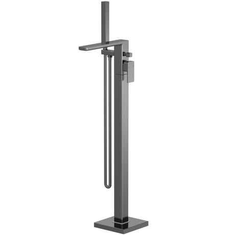 Nuie Windon Freestanding Bath Shower Mixer Tap with Shower Kit Brushed Pewter WIN721