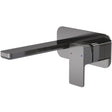 Nuie Windon 2-Hole Wall Mounted Basin Mixer Tap with Plate Brushed Pewter WIN728