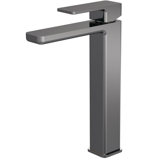 Nuie Windon Tall Mono Basin Mixer Tap Brushed Pewter WIN770