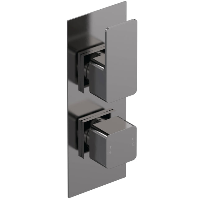 Nuie Windon 1 Outlet Thermostatic Concealed Shower Valve Brushed Pewter WIN7TW01