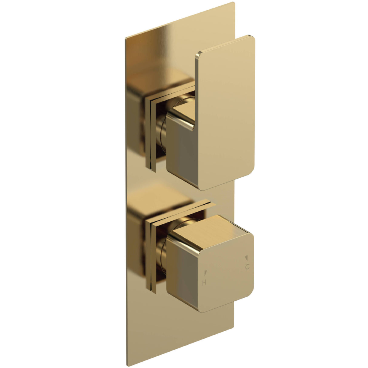 Nuie Windon 1 Outlet Thermostatic Concealed Shower Valve Brushed Brass WIN8TW01