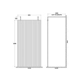 Hudson Reed 8mm Fluted Wetroom Screen - Freestanding With Arms - Chrome WRAF19510 LD