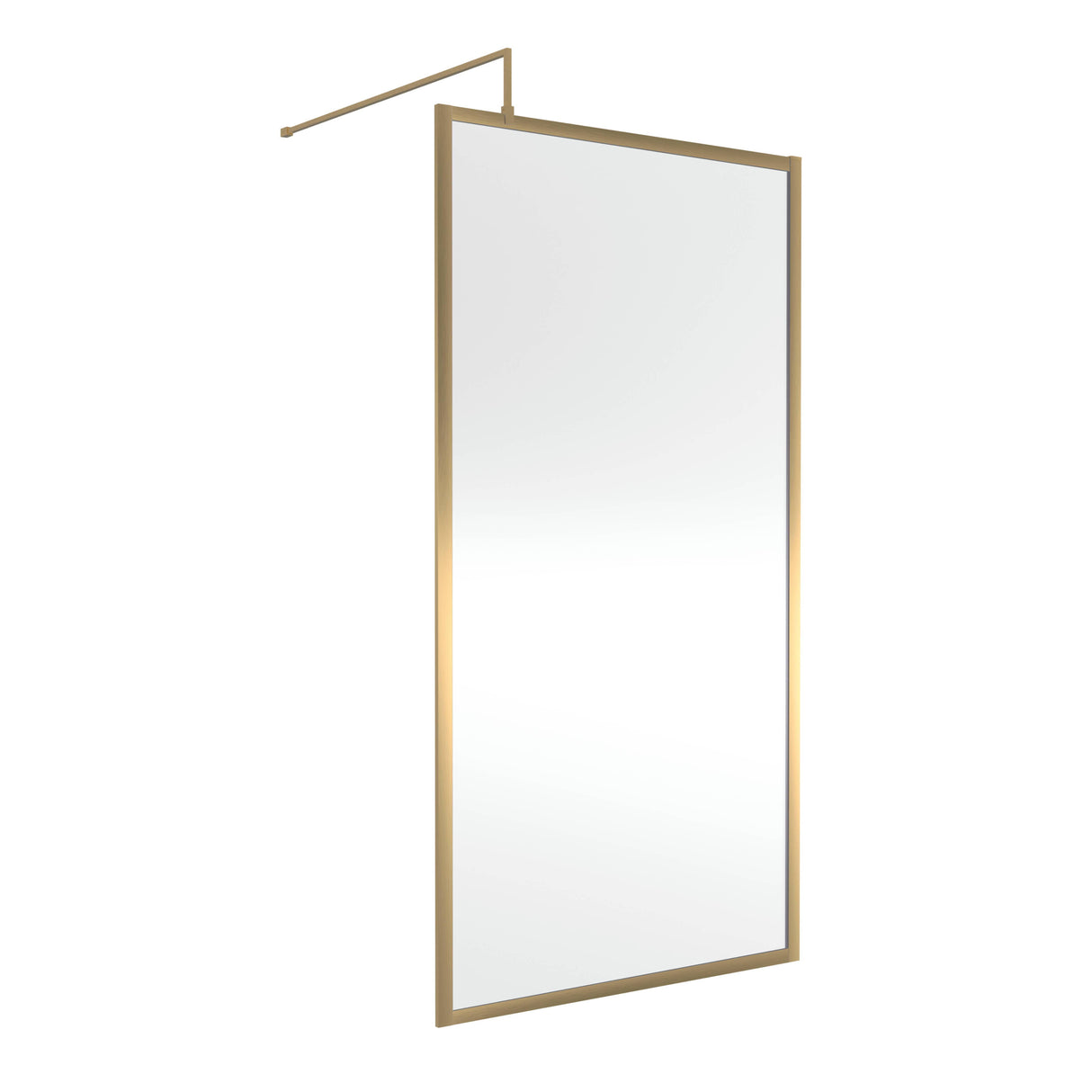 Nuie 8mm Full Outer Frame Wetroom Screen Brushed Brass WRFBB1810