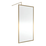 Nuie 8mm Full Outer Frame Wetroom Screen Brushed Brass WRFBB1810