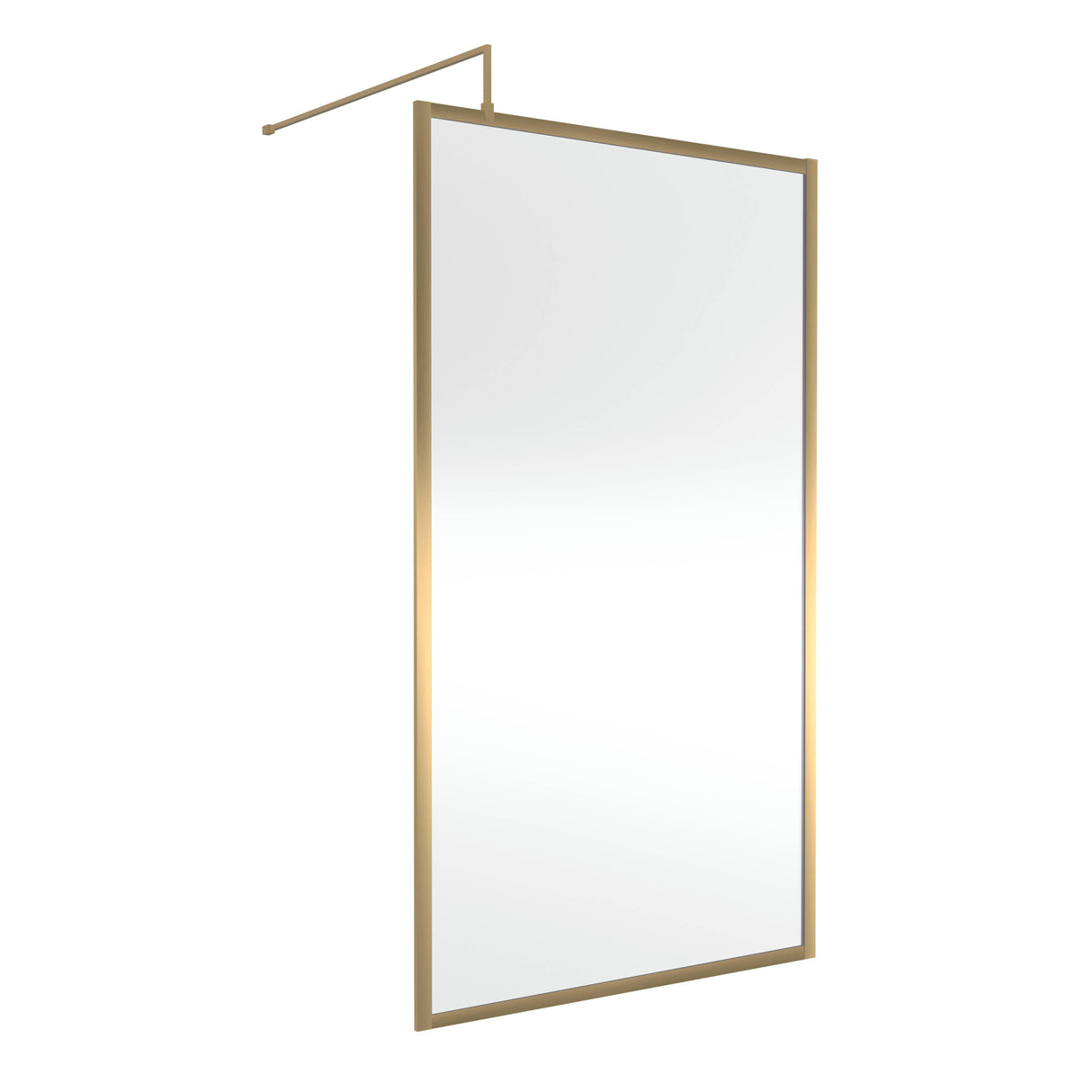 Nuie 8mm Full Outer Frame Wetroom Screen Brushed Brass WRFBB1811
