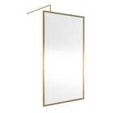Nuie 8mm Full Outer Frame Wetroom Screen Brushed Brass WRFBB1811