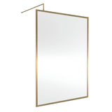 Nuie 8mm Full Outer Frame Wetroom Screen Brushed Brass WRFBB1814