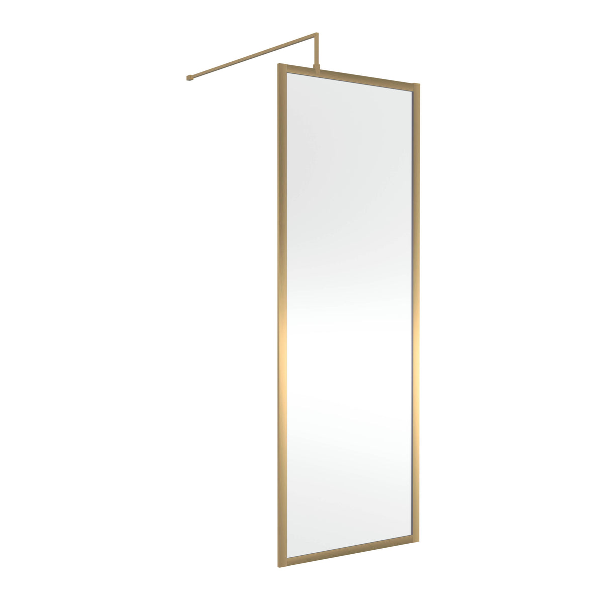 Nuie 8mm Full Outer Frame Wetroom Screen Brushed Brass WRFBB1870