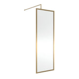 Nuie 8mm Full Outer Frame Wetroom Screen Brushed Brass WRFBB1870