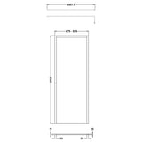 Nuie 8mm Full Outer Frame Wetroom Screen Brushed Brass WRFBB1870 LD
