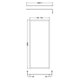 Nuie 8mm Full Outer Frame Wetroom Screen Brushed Brass WRFBB1876 LD