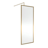 Nuie 8mm Full Outer Frame Wetroom Screen Brushed Brass WRFBB1880