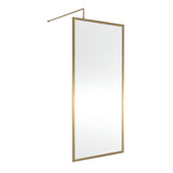 Nuie 8mm Full Outer Frame Wetroom Screen Brushed Brass WRFBB1890