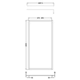 Nuie 8mm Full Outer Frame Wetroom Screen Brushed Brass WRFBB1890 LD