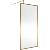 Hudson Reed 8mm Full Outer Frame Wetroom Screen Brushed Brass WRFBB1910