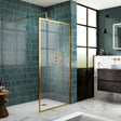 Hudson Reed 8mm Full Outer Frame Wetroom Screen Brushed Brass WRFBB1910 LS