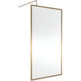 Hudson Reed 8mm Full Outer Frame Wetroom Screen Brushed Brass WRFBB1911