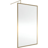 Hudson Reed 8mm Full Outer Frame Wetroom Screen Brushed Brass WRFBB1912