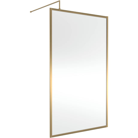 Hudson Reed 8mm Full Outer Frame Wetroom Screen Brushed Brass WRFBB1912