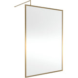 Hudson Reed 8mm Full Outer Frame Wetroom Screen Brushed Brass WRFBB1914
